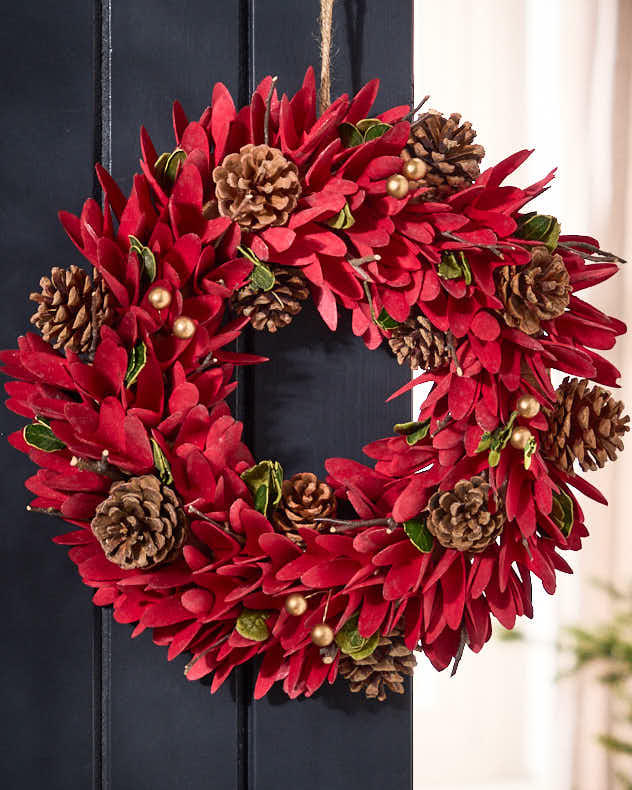 Festive Firecracker Red Wreath 35cm