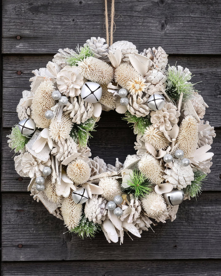 Silver Bells Wreath 36cm