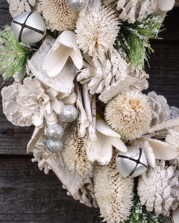 Silver Bells Wreath 36cm