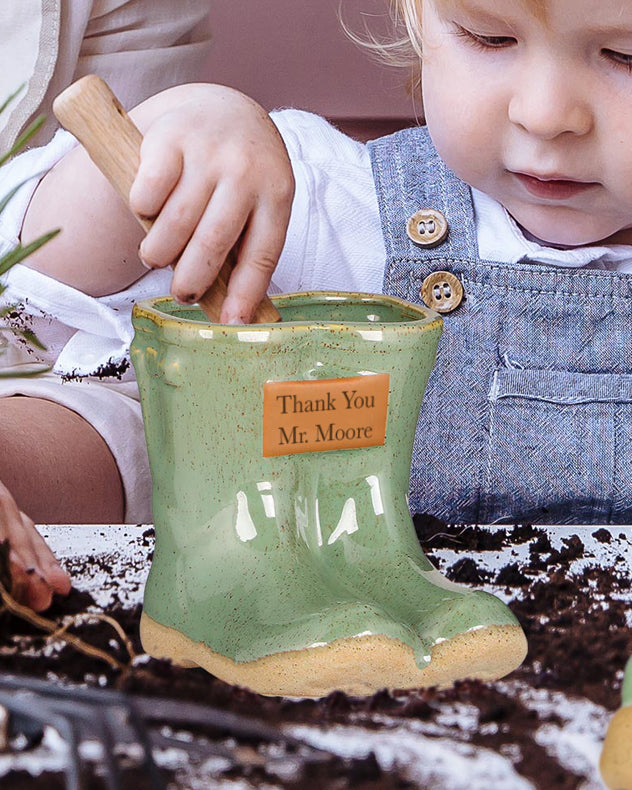 Personalised Gift Welly Boot Ceramic Planters