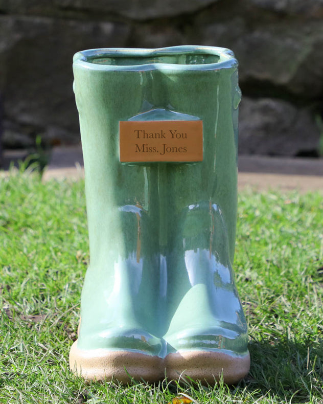 Personalised Gift Welly Boot Ceramic Planters