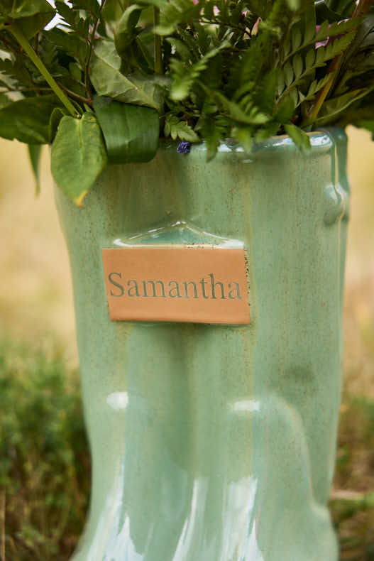 Pots &amp; Planters - Personalised Large Green Welly Planter