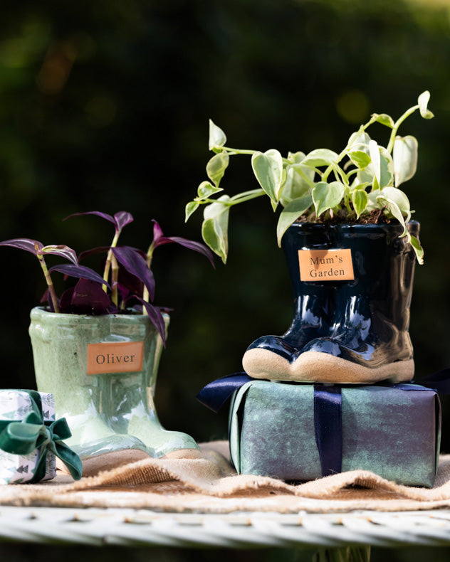 Personalised Welly Boot Ceramic Planters