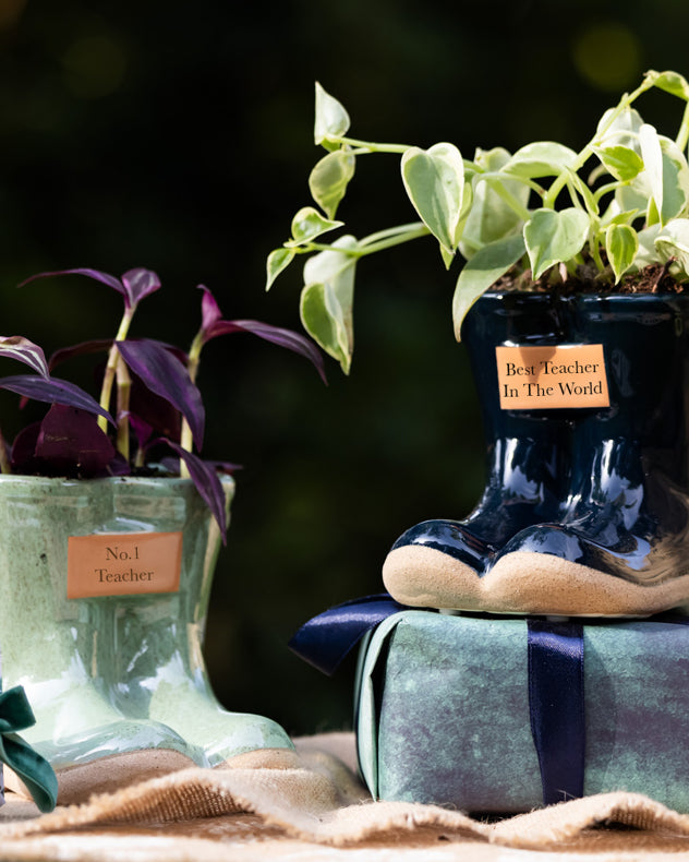 Personalised Gift Welly Boot Ceramic Planters