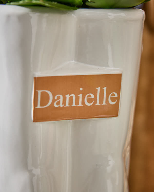 Personalised Large White Welly Planter