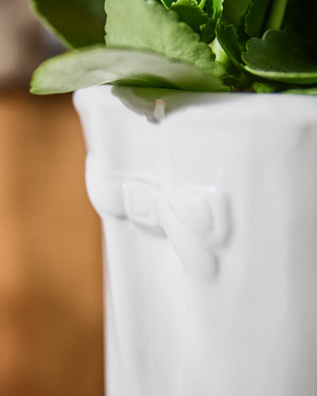 Personalised Large White Welly Planter