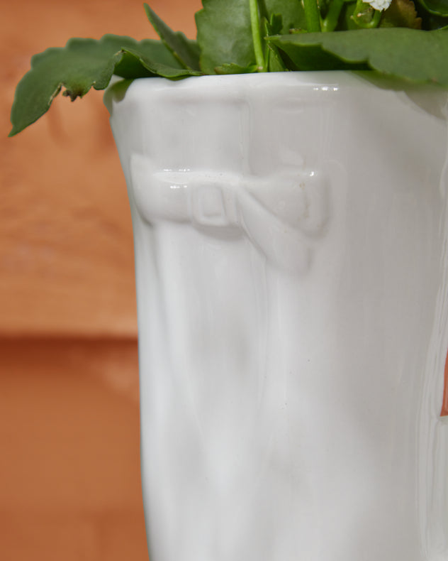 Personalised Large White Welly Planter