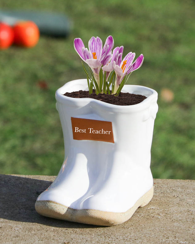 Personalised Gift Welly Boot Ceramic Planters