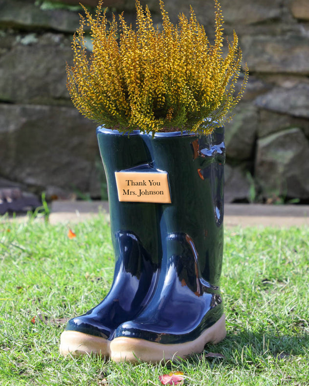 Personalised Gift Welly Boot Ceramic Planters