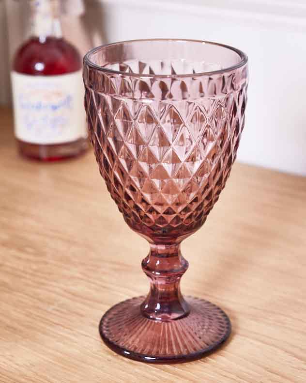 Verre à vin rose Rococo