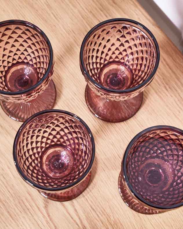 Verre à vin rose Rococo