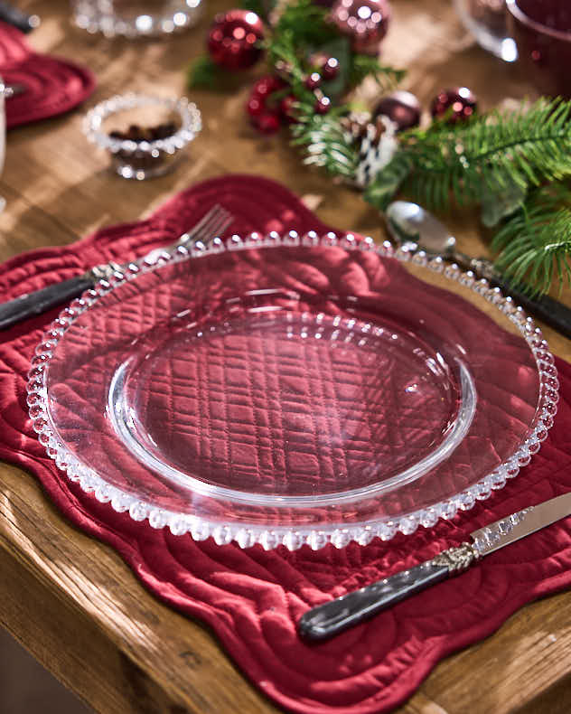 Bella Perle Glass Charger Plate
