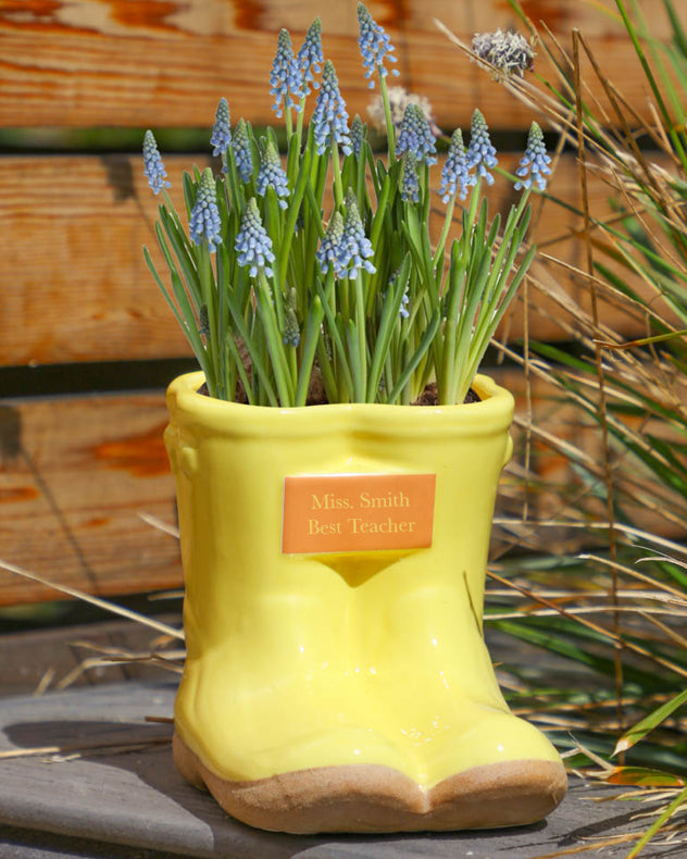 Personalised Gift Welly Boot Ceramic Planters