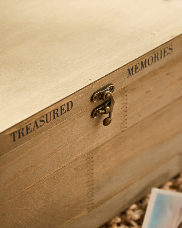 Personalised "Treasured Memories" Wooden Photo Box