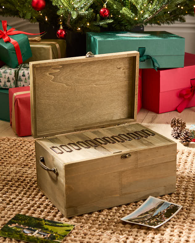 Personalised "Treasured Memories" Wooden Photo Box