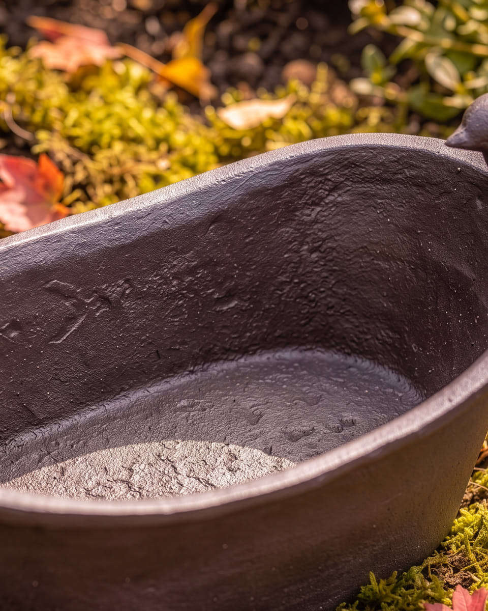 Cast Iron Roll Top Bird Bath Gift