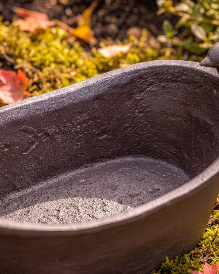 Cast Iron Roll Top Bird Bath Gift
