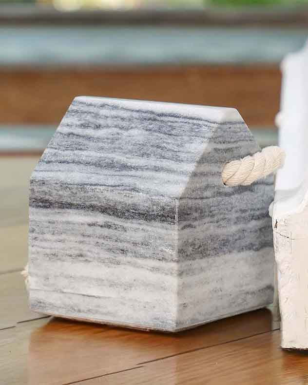 Grey Marble Home Door Stop