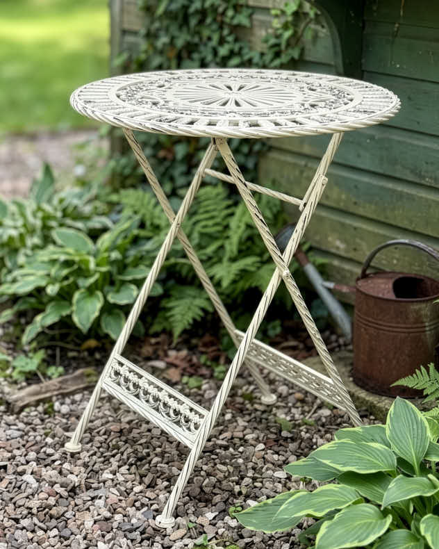 Outdoor Slatted Bistro Table
