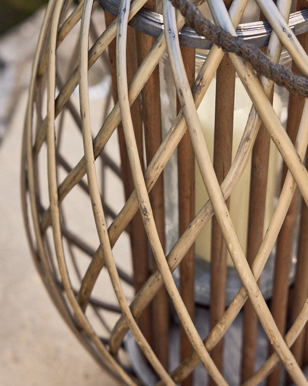 Lanterns - Tall Willow Wicker Candle Lantern