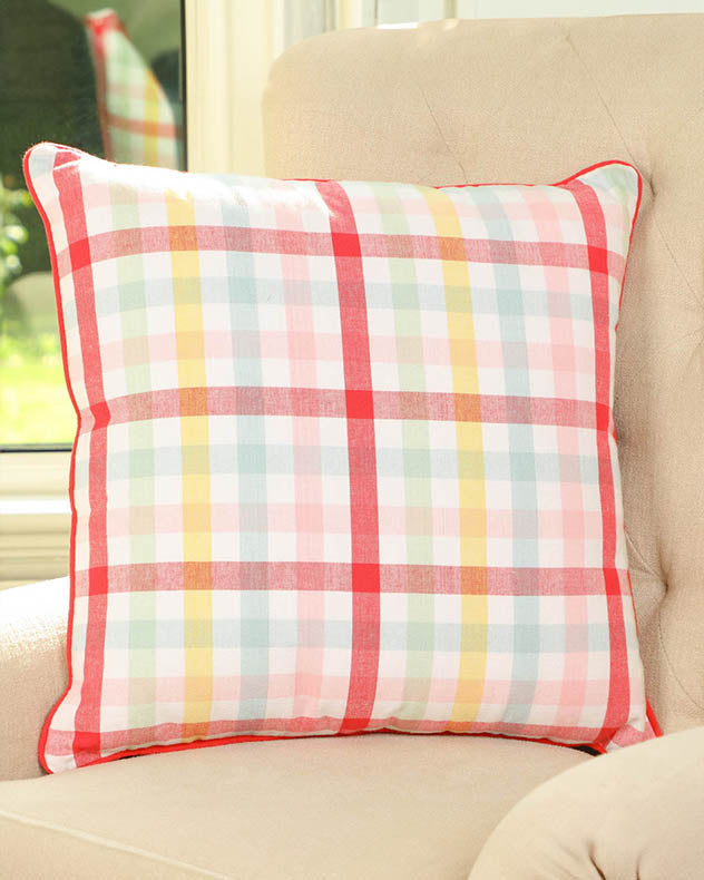 Chantilly Pastel Gingham Large Scatter Cushion Pillow