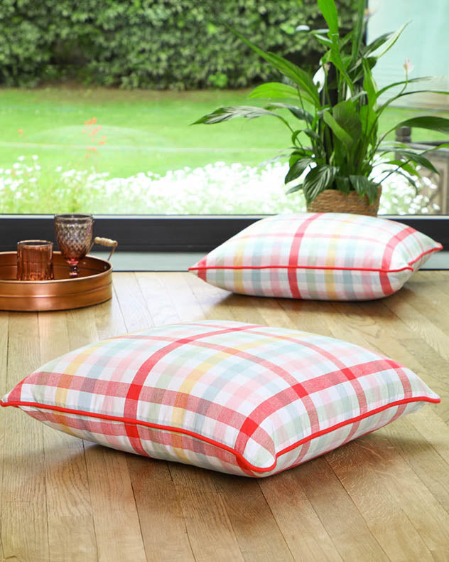 Checkered pillows best sale