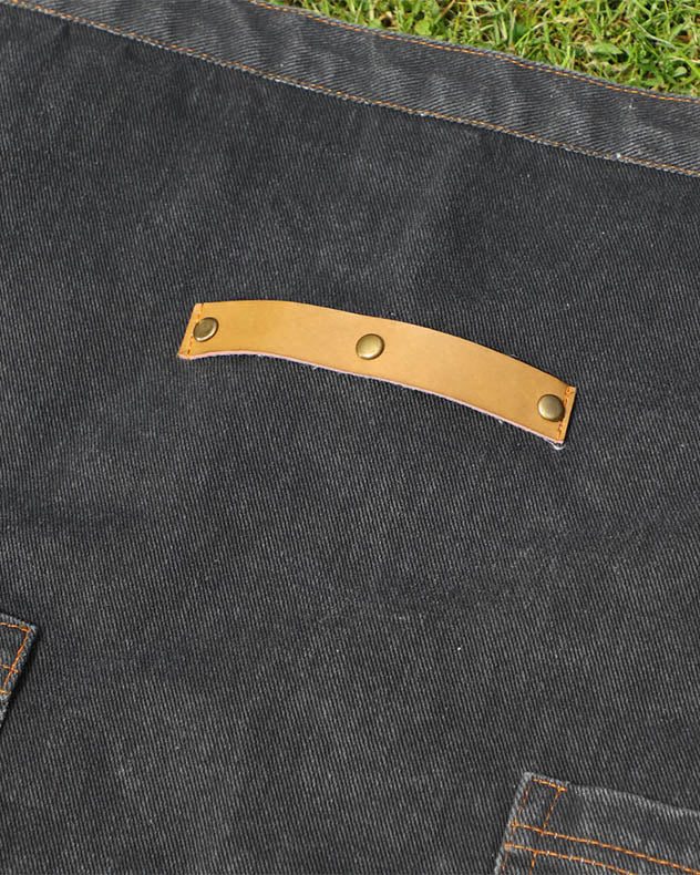 Aprons - Black Denim Effect Waist Apron