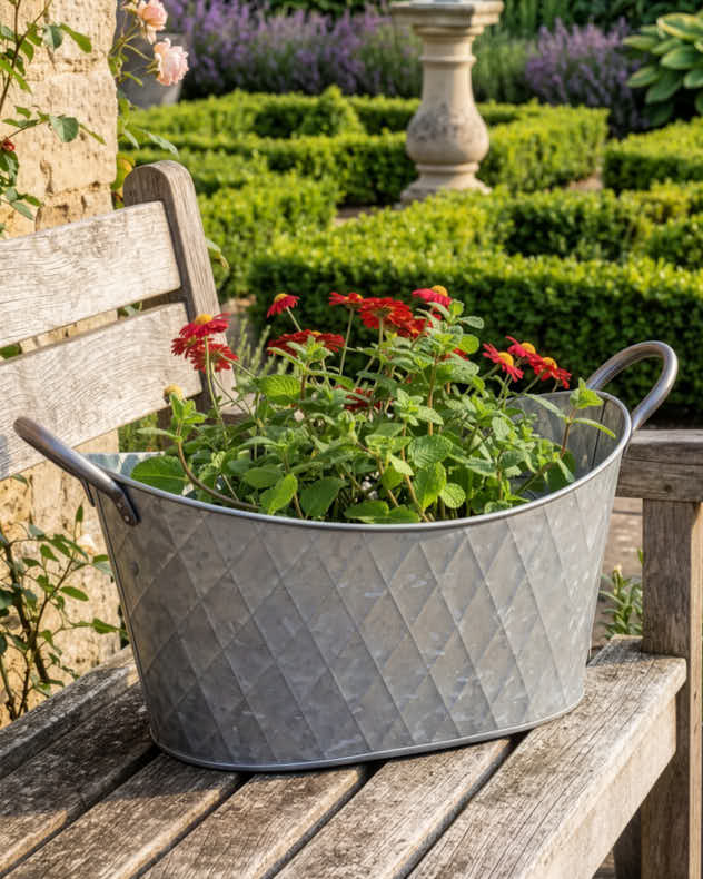 Vintage Washtub Garden Planter