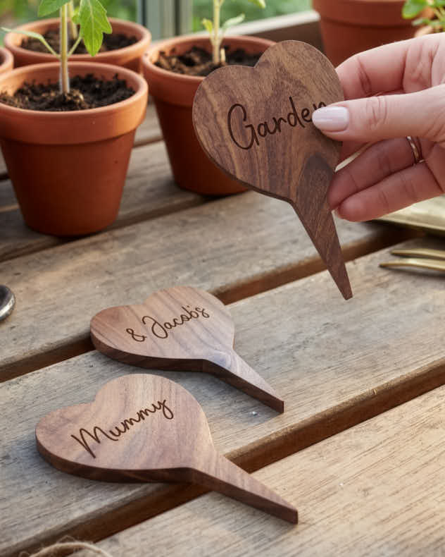 Yellow Personalised Heart Small Welly Planter