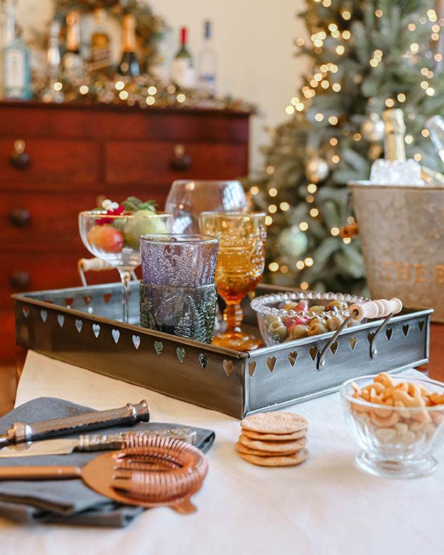 Metal Serving Tray With Handles