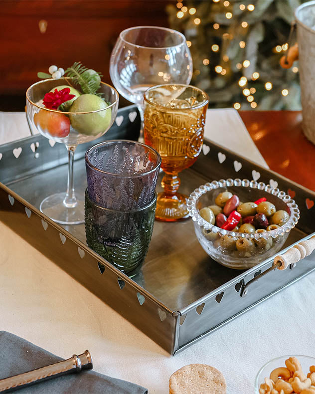 Metal Serving Tray With Handles