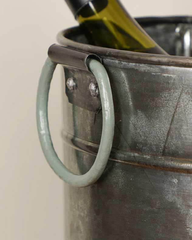 Embossed Ice Bucket on Stand with Tray