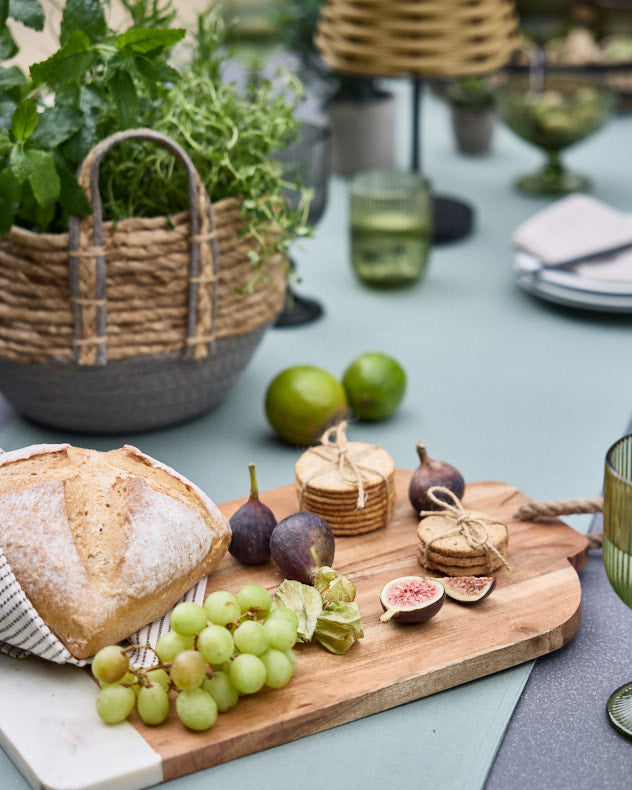 Acacia Wood Chopping Board with Marble Detail