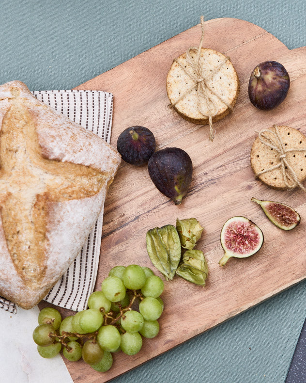 Acacia Wood Chopping Board with Marble Detail