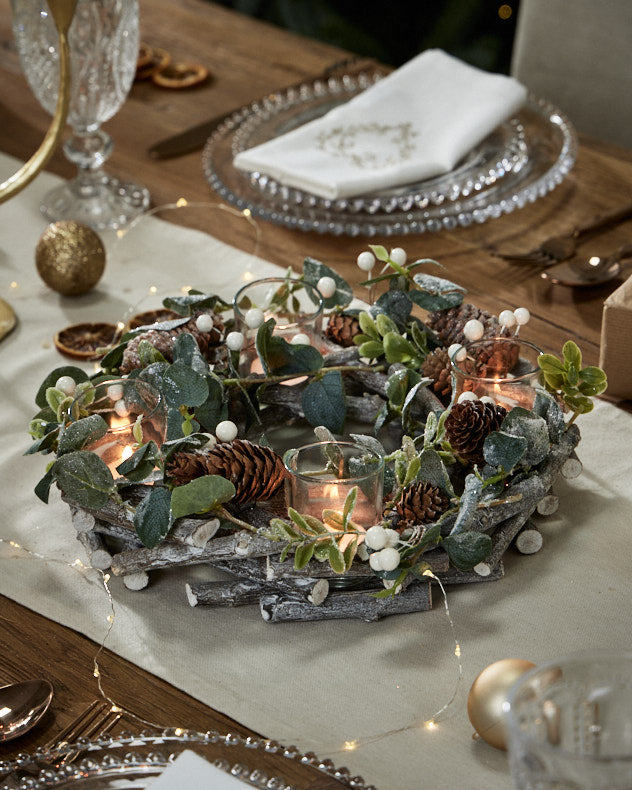 Candle Holders - Eucalyptus Wreath Candle Holder