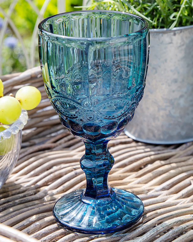 Aurielle Blue Wine Goblet