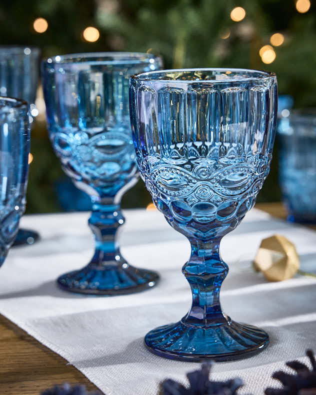 Aurielle Blue Wine Goblet