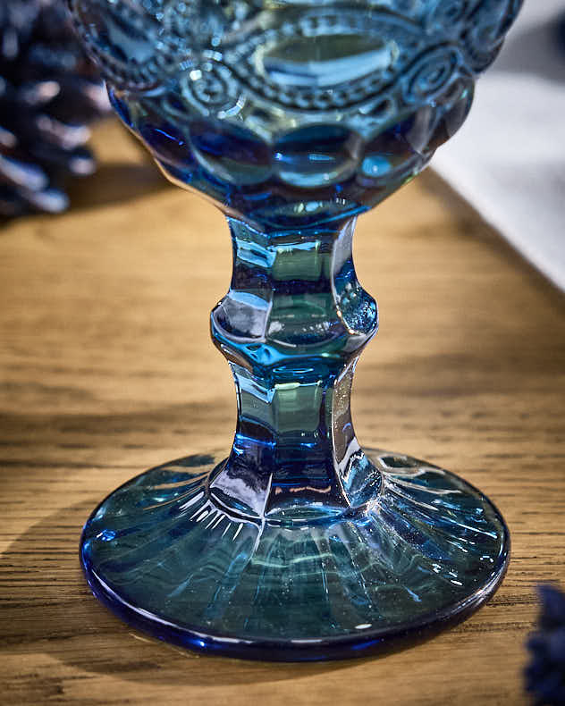 Aurielle Blue Wine Goblet