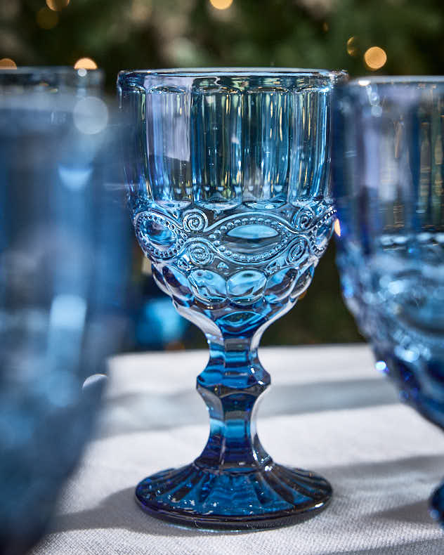 Aurielle Blue Wine Goblet