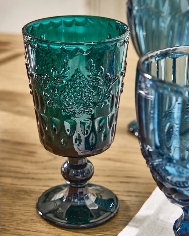 Moonlight Blue Wine Goblet
