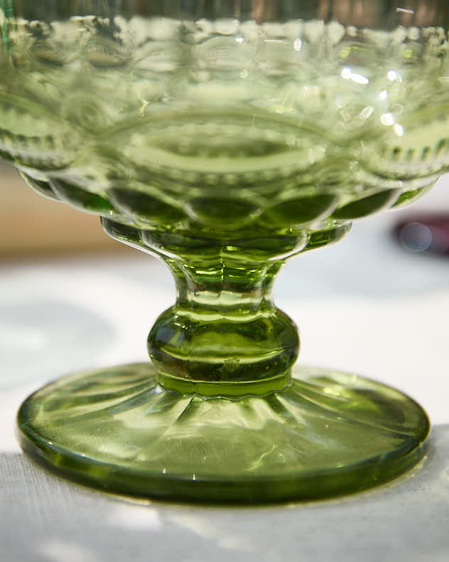 Set of 4 Footed Glass Dessert Bowls