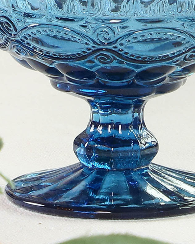 Aurielle Sapphire Glass Dessert Bowl