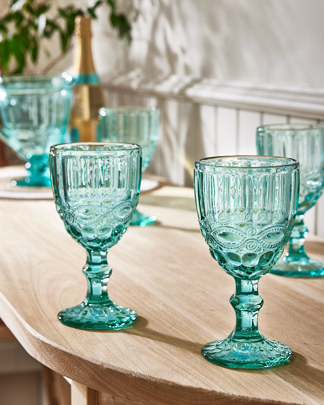 Aurielle Turquoise Blue Wine Goblet