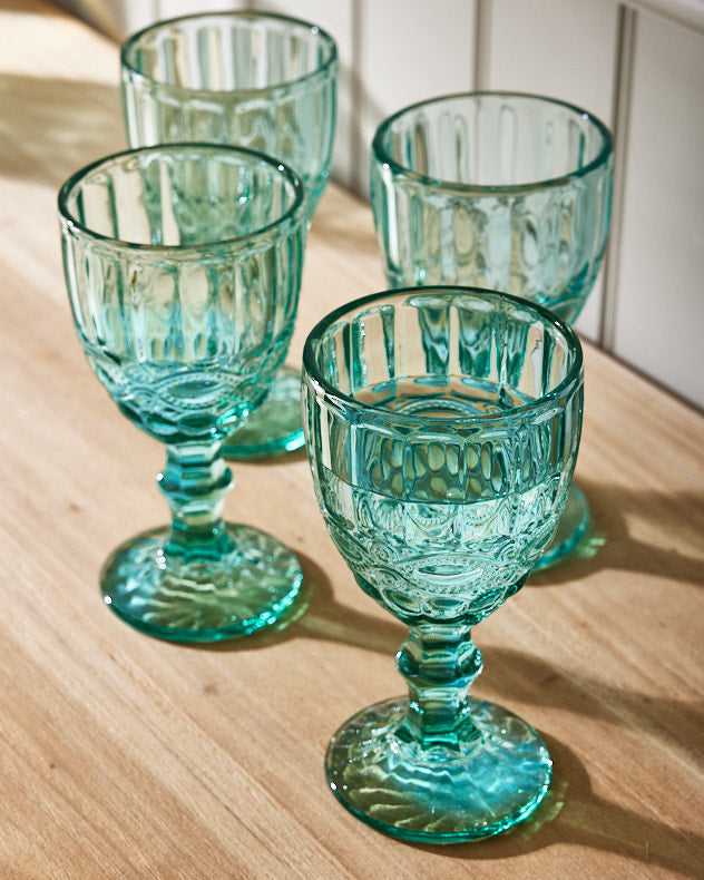 Aurielle Turquoise Blue Wine Goblet