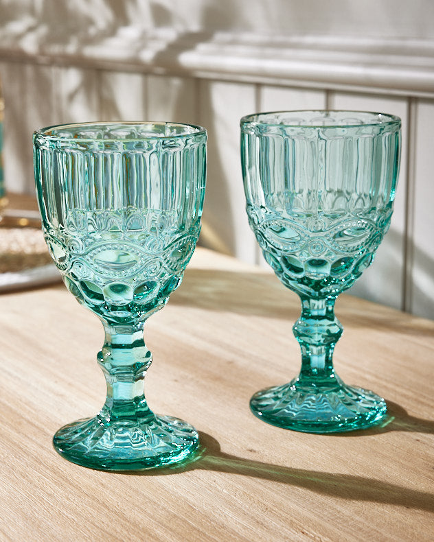 Aurielle Turquoise Blue Wine Goblet