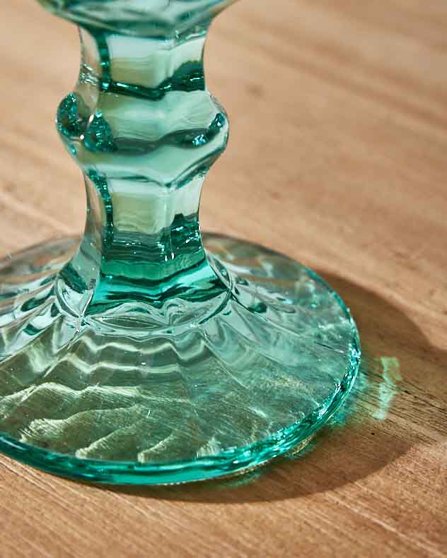 Wine Glasses Set of 8 - Aurielle Turquoise Wine Goblet