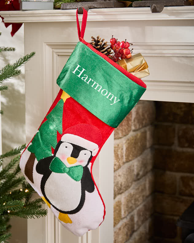 Personalised Penguin & Reindeer Stockings