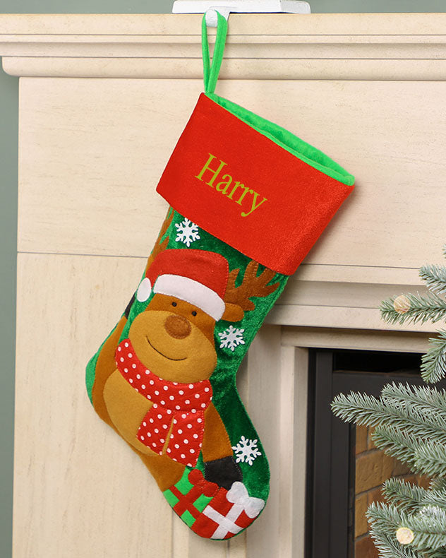 Personalised Festive Friends Reindeer Stocking