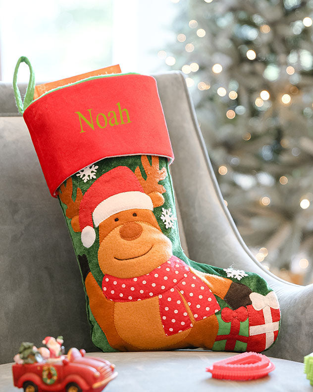 Personalised Festive Friends Reindeer Stocking