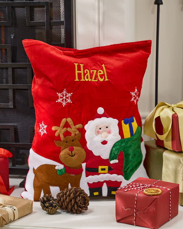Personalised Festive Friends Santa Sack